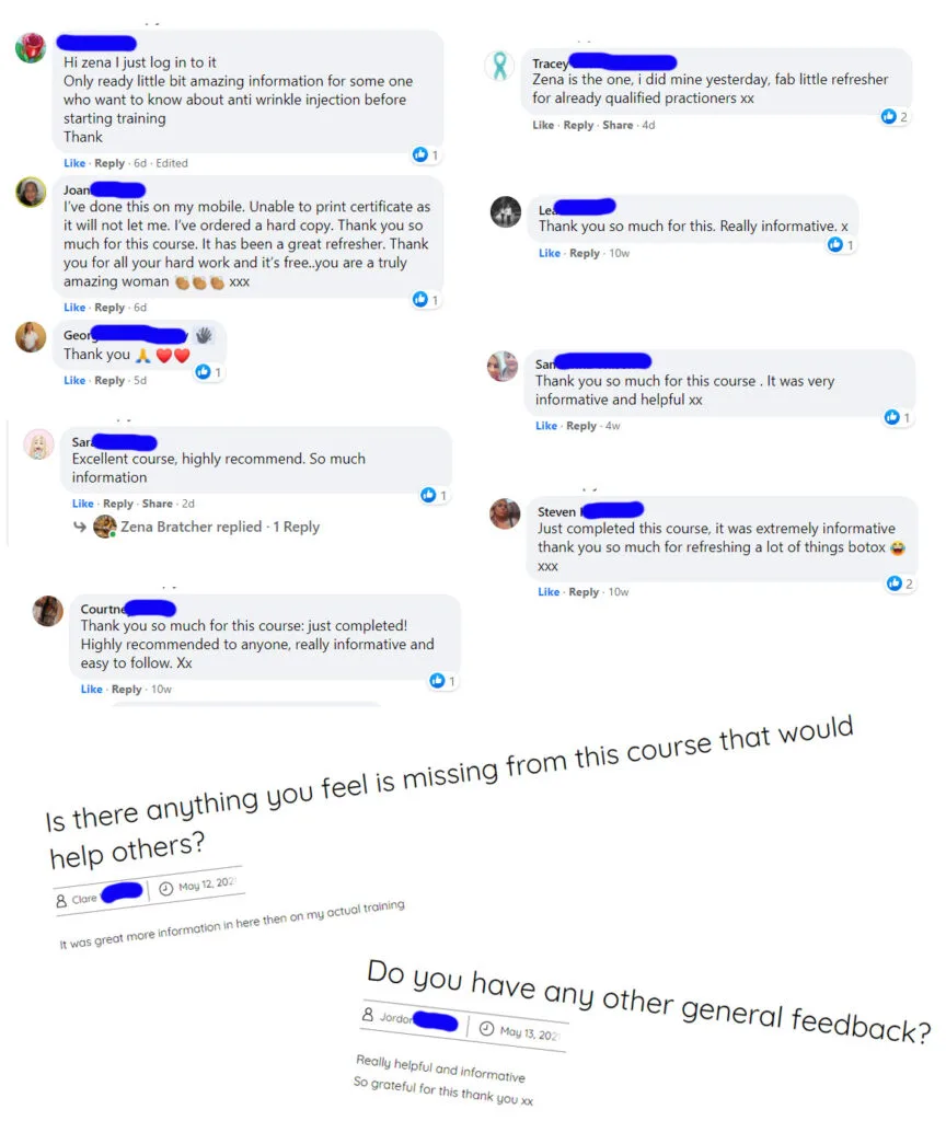 botox training feedback online