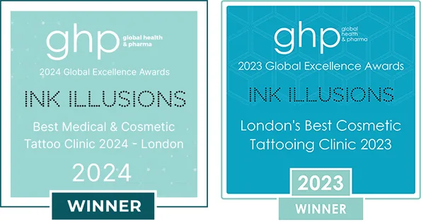 award winning best cosmetic tattooing clinic london 2023 and 2024