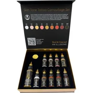 Heal & Conceal stretch mark and scar camouflage ink pigment tattoo set